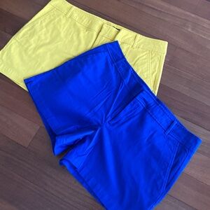 NY&Co Yellow/Gold and Royal Blue Ladies Shorts - Size 12 / Bundle of 2